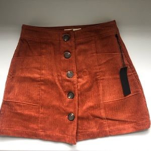 F21 Corduroy mini Skirt “rust”
